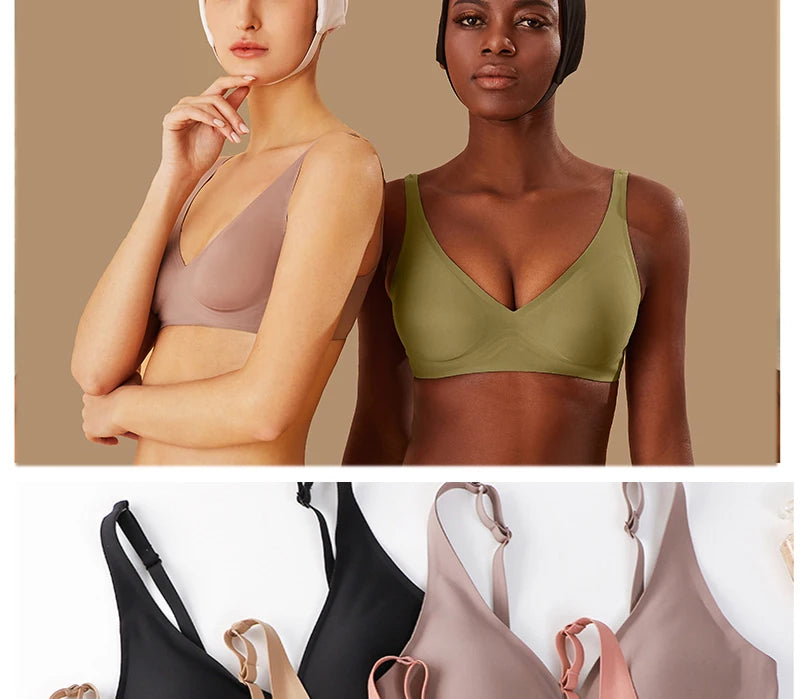 Sutiã Feminino Sem Costura e Sem Aro – Conforto Diário, Sustentação Leve e Toque Macio