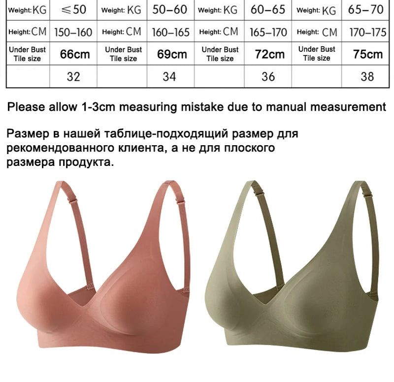 Sutiã Feminino Sem Costura e Sem Aro – Conforto Diário, Sustentação Leve e Toque Macio