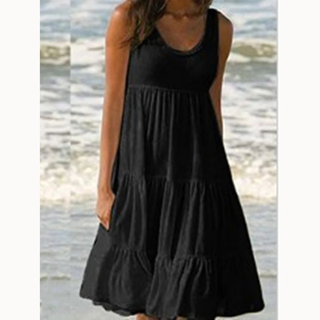Vestido Midi Feminino com Alças Finas e Costas Abertas – Elegante, Sexy e Atemporal