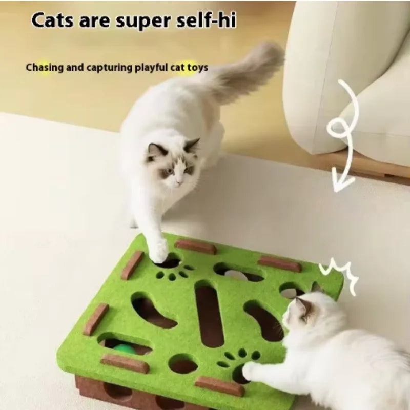 Brinquedo Interativo para Gatos com Labirinto e Bolinha – Estímulo Mental, Diversão e Atividade Diária