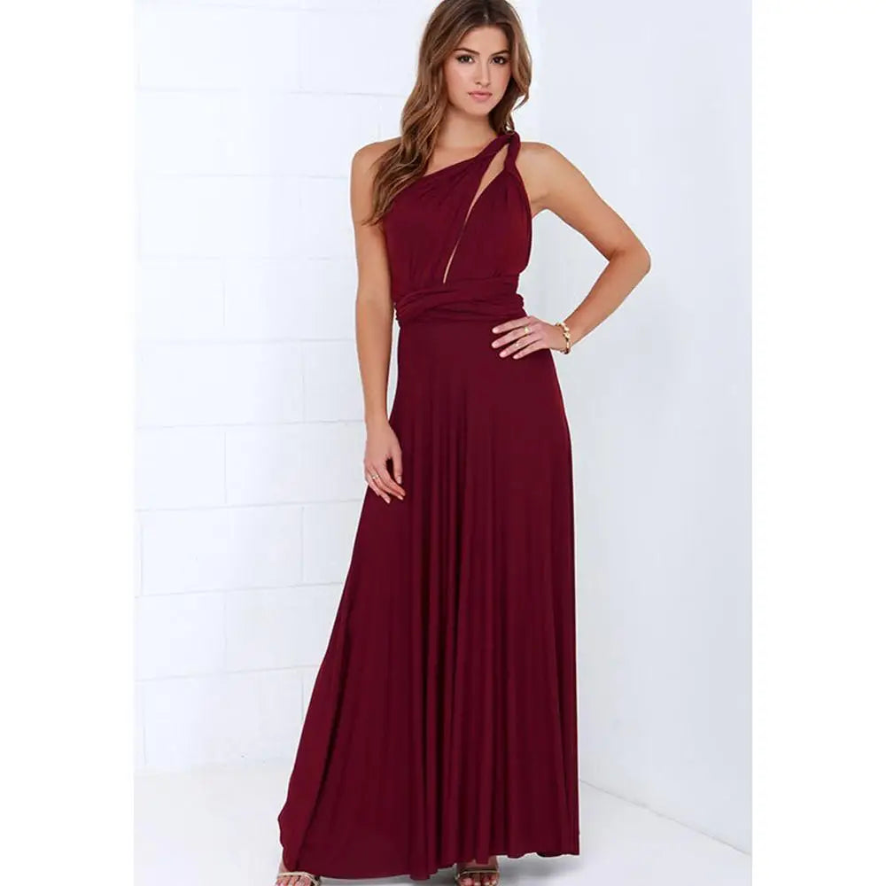 Vestido Longo Feminino Multiway Boho – Modelo Versátil com Amarrações e Caimento Elegante