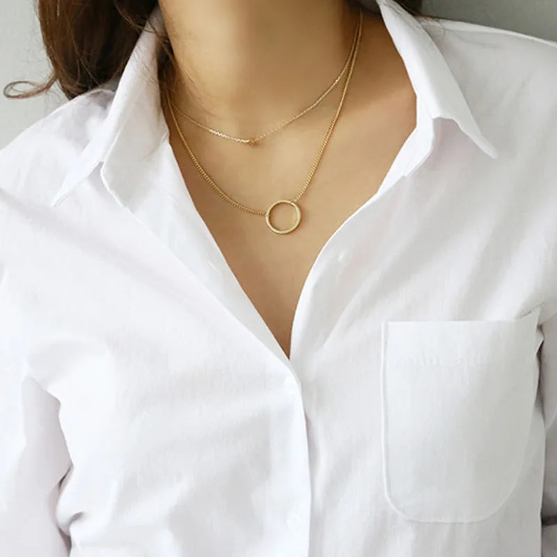 Blusa Feminina em Algodão com Gola Clássica – Manga Longa Casual Elegante