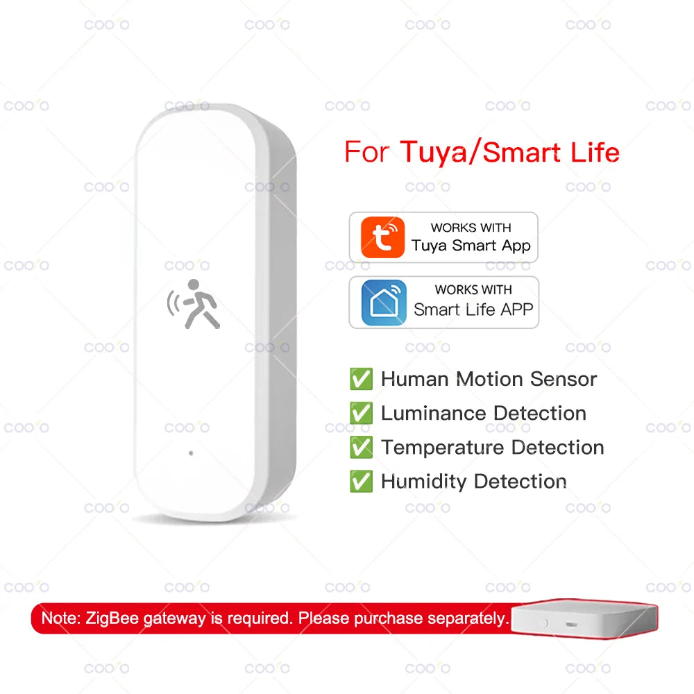 Sensor Inteligente de Presença Zigbee MmWave – Tuya Smart Home