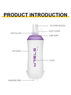 Garrafa Flexível Esportiva WRELS BPA Free – Dobrável, Leve e Ideal para Atividades ao Ar Livre