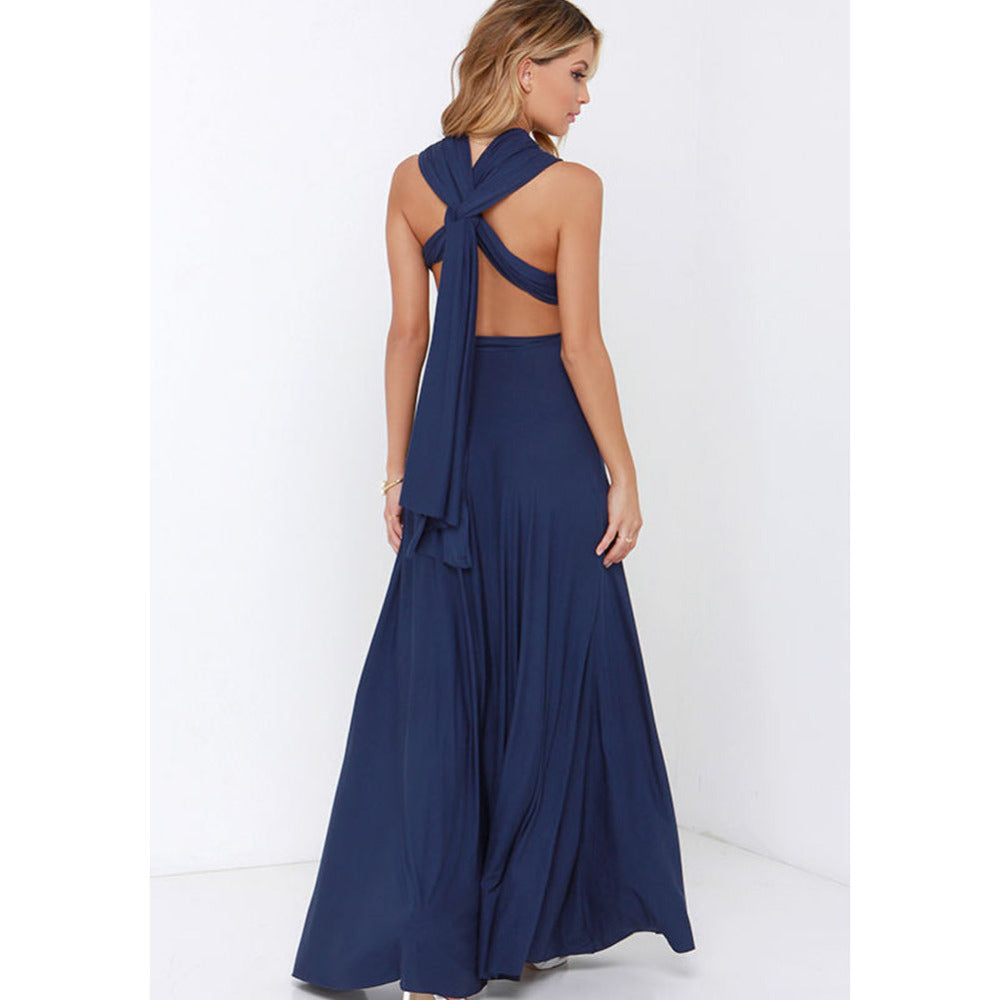 Vestido Longo Feminino Multiway Boho – Modelo Versátil com Amarrações e Caimento Elegante