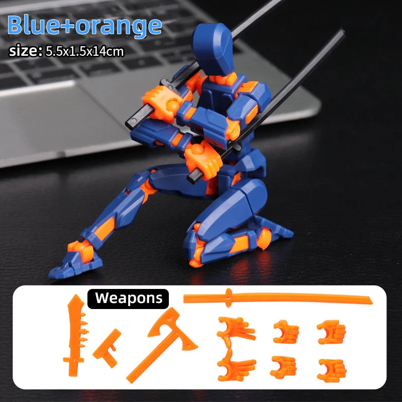 Boneco Articulado 3D Robô Transformável – Modelo Criativo para Montagem e Diversão