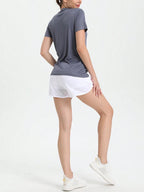 Camiseta Fitness Feminina Ultralight de Secagem Rápida – Leve, Respirável e Confortável para Treinos e Corridas