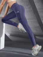 Legging Feminina de Cintura Alta com Controle de Barriga e Bolsos Laterais – Conforto e Estilo para Yoga, Treino e Dia a Dia