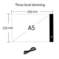 Mesa de Luz LED A3, A4 ou A5 com 3 Níveis de Brilho – Ideal para Diamond Painting, Desenho e Artesanato