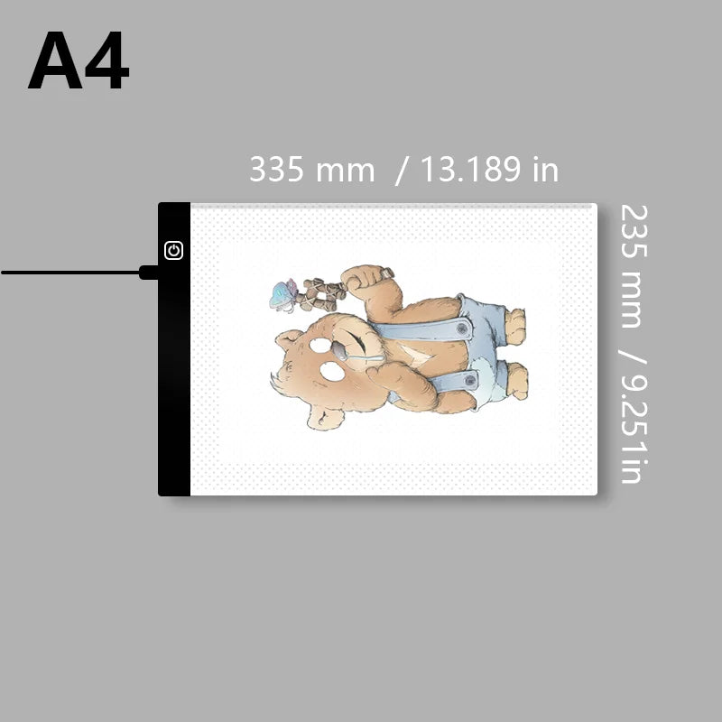 Mesa de Luz LED Transparente para Desenho e Escrita – Ideal para Arte, Estudos e Traçados Perfeitos