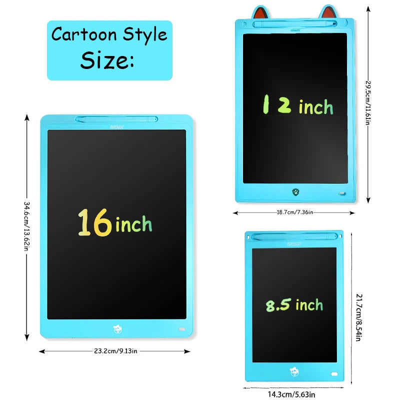 Tablet de Desenho Infantil LCD Apagável – Criatividade Sem Limites (8,5” a 16”)