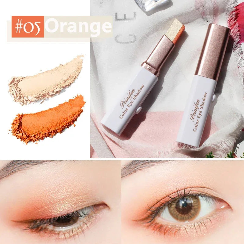 Sombra em Bastão Bicolor com Glitter e Acabamento Matte – À Prova d’Água e Longa Duração