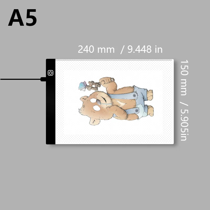 Mesa de Luz LED Transparente para Desenho e Escrita – Ideal para Arte, Estudos e Traçados Perfeitos