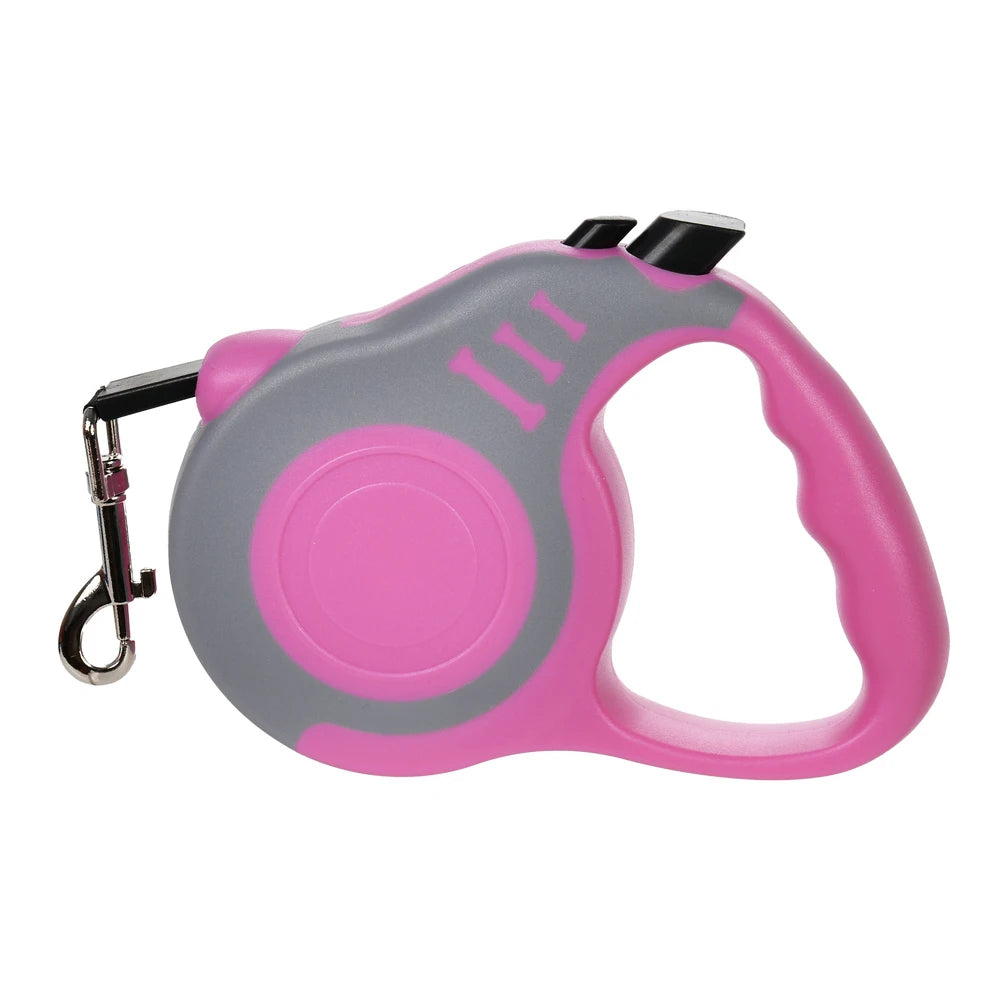 Guia Retrátil para Cães e Gatos – Coleira Automática com Trava Rápida, Resistente e Ideal para Passeios Seguros