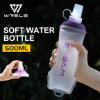 Garrafa Flexível Esportiva WRELS BPA Free – Dobrável, Leve e Ideal para Atividades ao Ar Livre