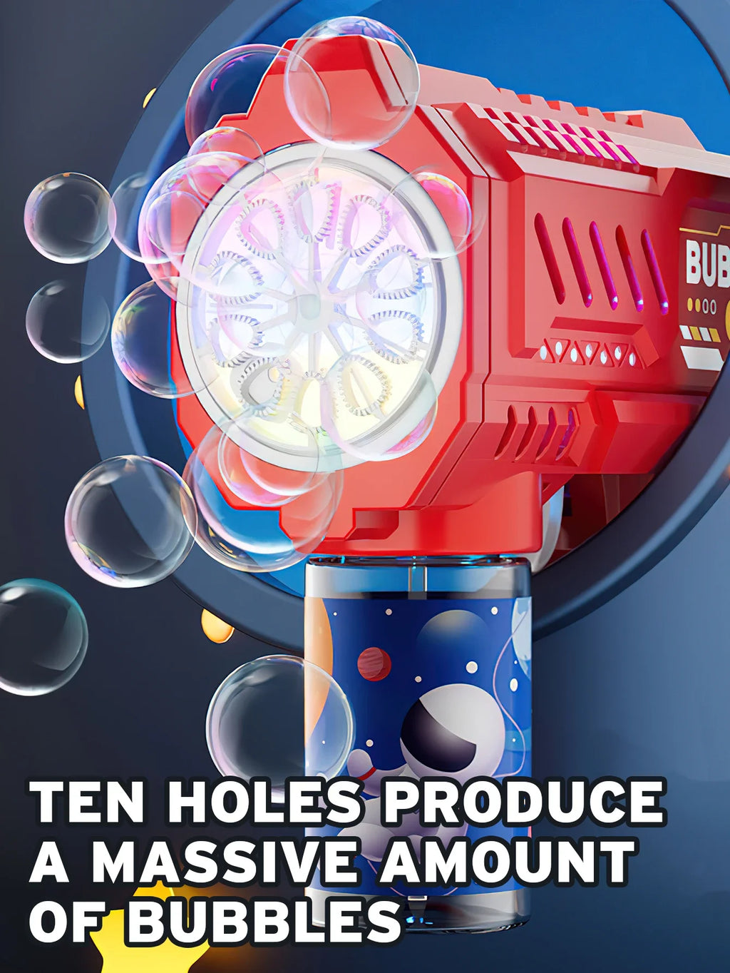 Lançador Automático de Bolhas com Foguete – Máquina de Bolhas Infantil Recarregável