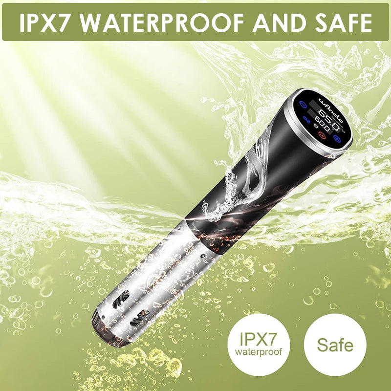Sous Vide Profissional Wancle® IPX7 – Cozimento a Vácuo Preciso, Silencioso e à Prova d’Água