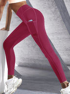 Legging Feminina de Cintura Alta com Controle de Barriga e Bolsos Laterais – Conforto e Estilo para Yoga, Treino e Dia a Dia
