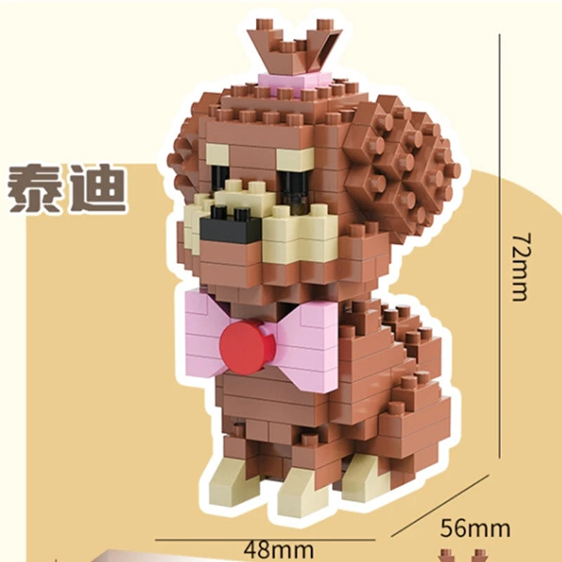 Kit de Blocos Criativos Pets – Monte Seu Cachorrinho Fofo em Mini Blocos