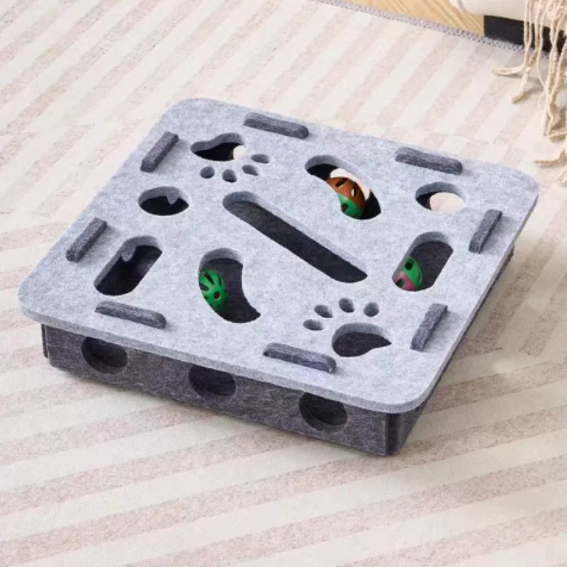 Brinquedo Interativo para Gatos com Labirinto e Bolinha – Estímulo Mental, Diversão e Atividade Diária
