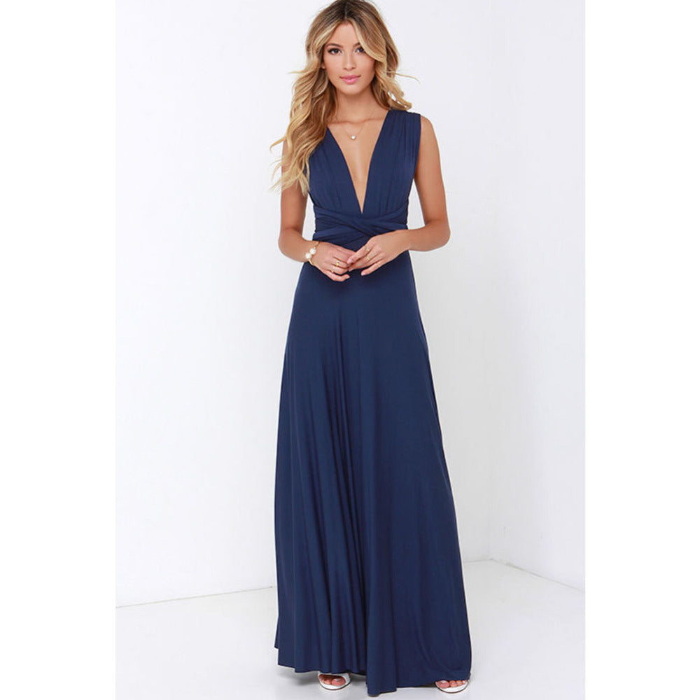 Vestido Longo Feminino Multiway Boho – Modelo Versátil com Amarrações e Caimento Elegante