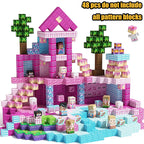 Blocos Magnéticos de Construção – Mundo Criativo com Castelo, Vila e Piscina (STEM)