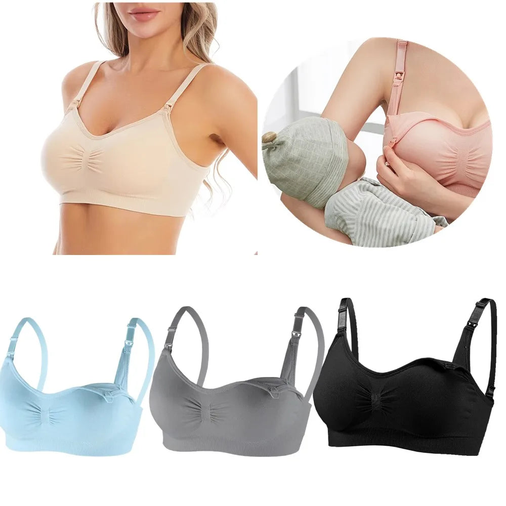 Sutiã de Amamentação Feminino Sem Aro com Fecho Frontal – Conforto, Sustentação Leve e Praticidade Diária