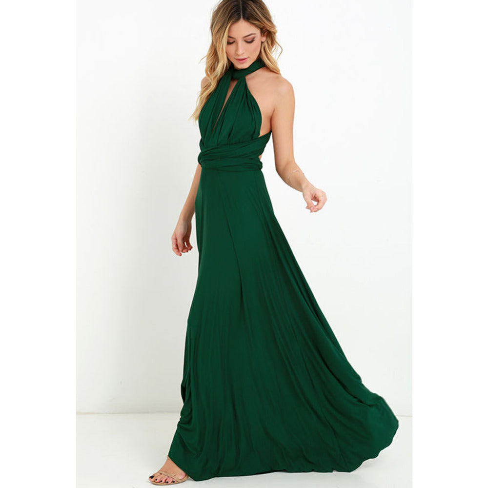 Vestido Longo Feminino Multiway Boho – Modelo Versátil com Amarrações e Caimento Elegante
