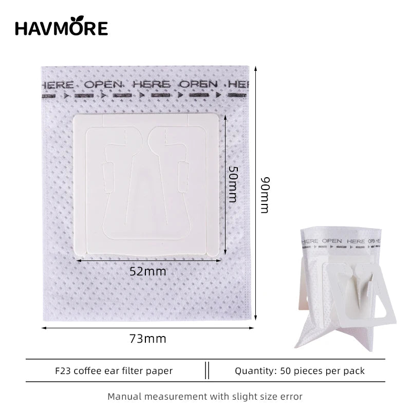 Filtro de Papel Portátil para Café Cold Brew &amp; Drip Coffee – Descartável, Prático e Sustentável