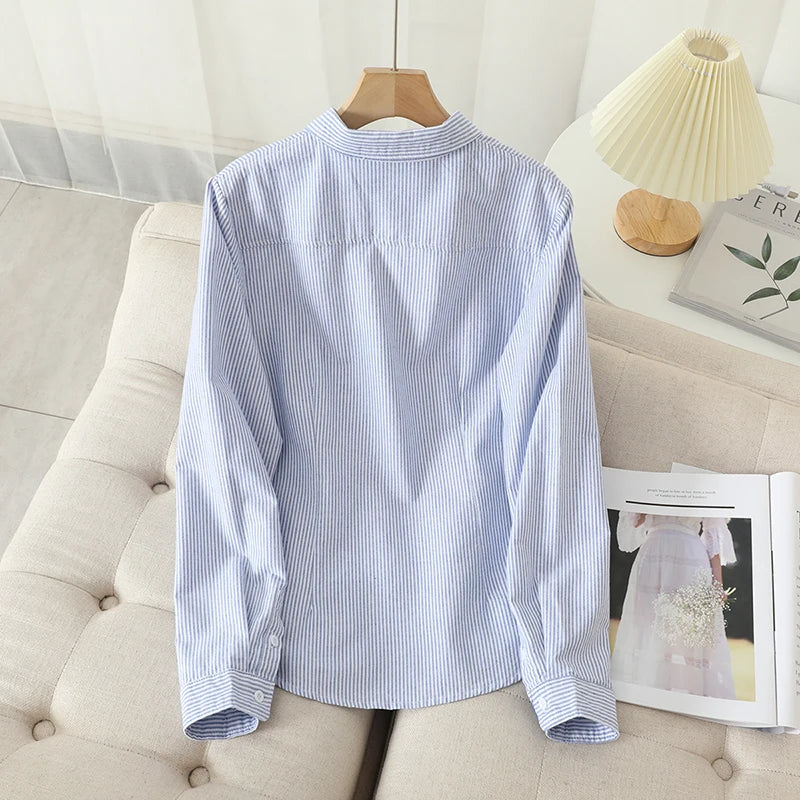 Camisa Feminina Casual em Algodão Oxford – Clássica, Confortável e Atemporal
