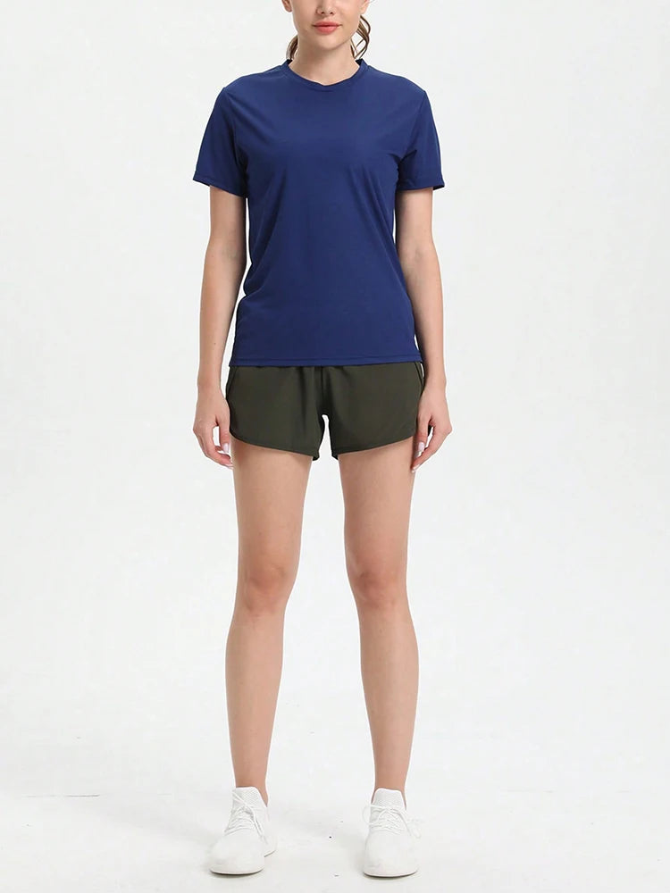 Camiseta Fitness Feminina Ultralight de Secagem Rápida – Leve, Respirável e Confortável para Treinos e Corridas