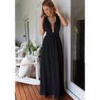 Vestido Longo Feminino Multiway Boho – Modelo Versátil com Amarrações e Caimento Elegante