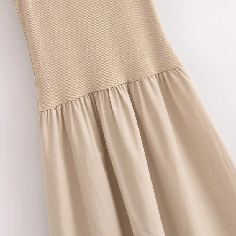 Vestido Longo Preto Feminino HXAO – Regata com Decote Redondo, Elegante e Confortável