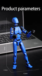Boneco Articulado 3D Robô Transformável – Modelo Criativo para Montagem e Diversão