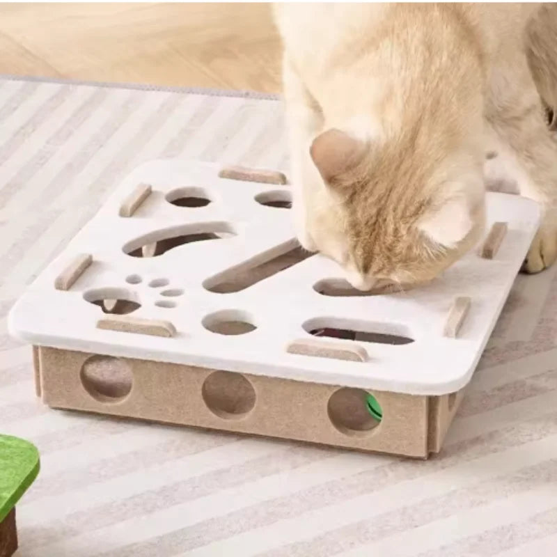 Brinquedo Interativo para Gatos com Labirinto e Bolinha – Estímulo Mental, Diversão e Atividade Diária