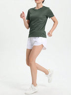 Camiseta Fitness Feminina Ultralight de Secagem Rápida – Leve, Respirável e Confortável para Treinos e Corridas