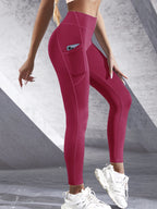 Legging Feminina de Cintura Alta com Controle de Barriga e Bolsos Laterais – Conforto e Estilo para Yoga, Treino e Dia a Dia