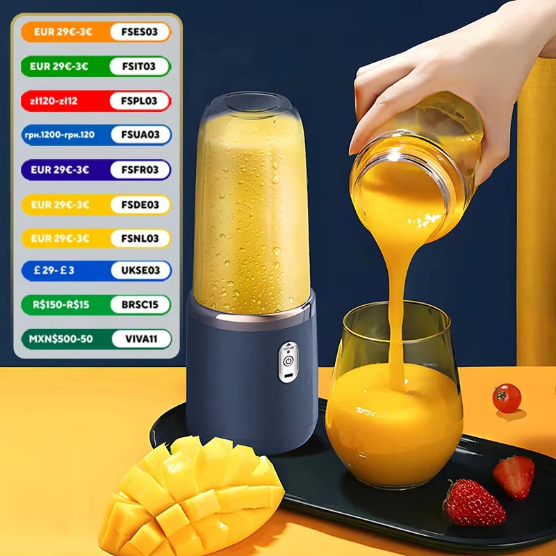 Mini Liquidificador Portátil USB – Sucos e Vitaminas em Qualquer Lugar