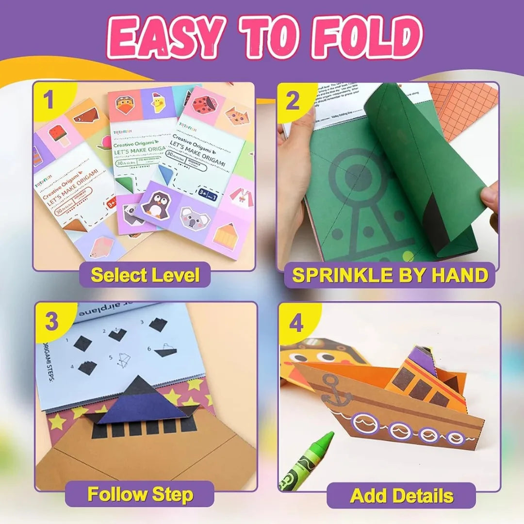 Kit Origami Criativo com 30 Folhas + Guia Ilustrado – Diversão, Arte e Imaginação