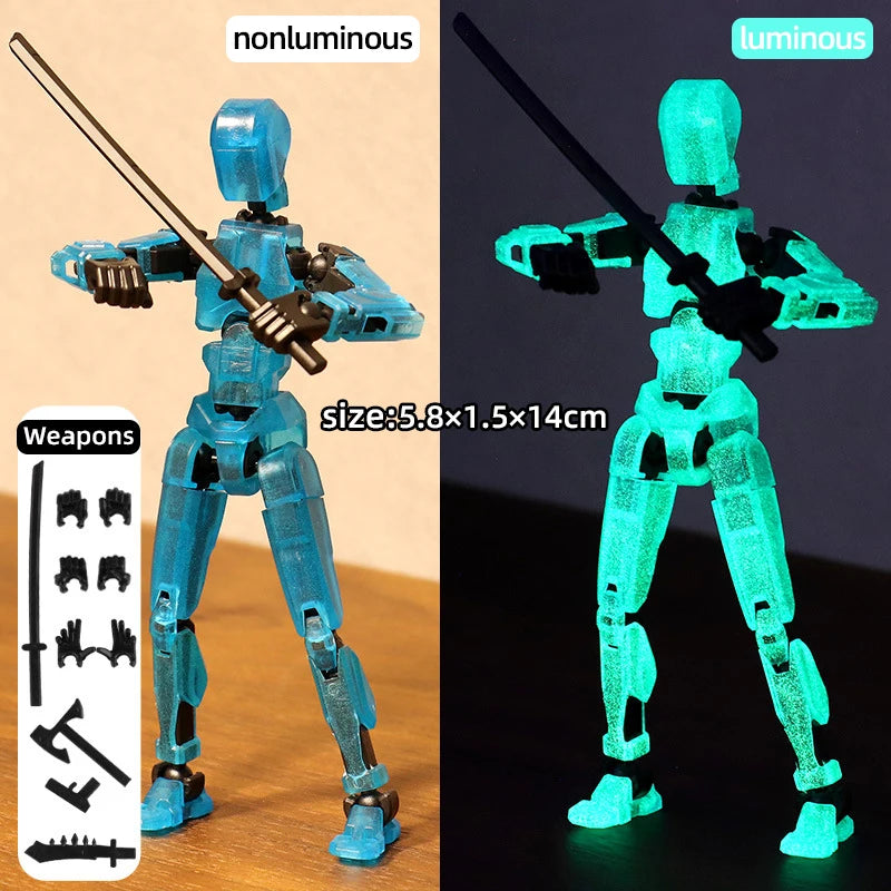 Boneco Articulado 3D Robô Transformável – Modelo Criativo para Montagem e Diversão