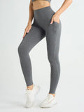 Legging Feminina de Cintura Alta com Controle de Barriga e Bolsos Laterais – Conforto e Estilo para Yoga, Treino e Dia a Dia