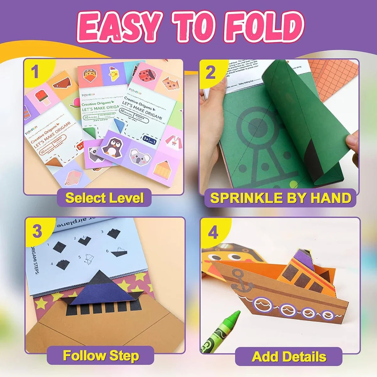 Kit Origami Criativo com 30 Folhas + Guia Ilustrado – Diversão, Arte e Imaginação