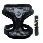 Peitoral com Guia para Gatos e Cães Pequenos – Conjunto Ajustável em Malha Respirável com Fecho Seguro e Refletivo
