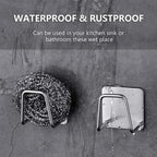 Suporte Organizador para Esponjas de Pia em Aço Inox – Autoadesivo