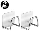 Suporte Organizador para Esponjas de Pia em Aço Inox – Autoadesivo