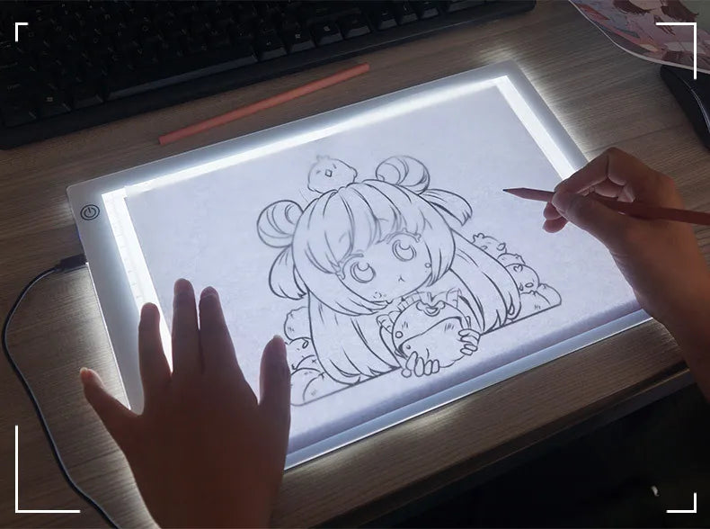 Mesa de Luz LED A3, A4 ou A5 com 3 Níveis de Brilho – Ideal para Diamond Painting, Desenho e Artesanato
