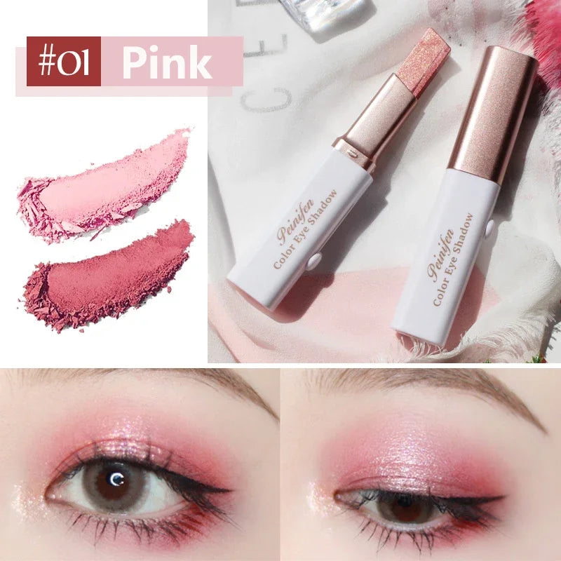Sombra em Bastão Bicolor com Glitter e Acabamento Matte – À Prova d’Água e Longa Duração
