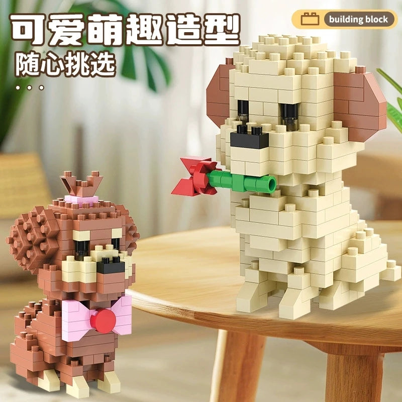 Kit de Blocos Criativos Pets – Monte Seu Cachorrinho Fofo em Mini Blocos
