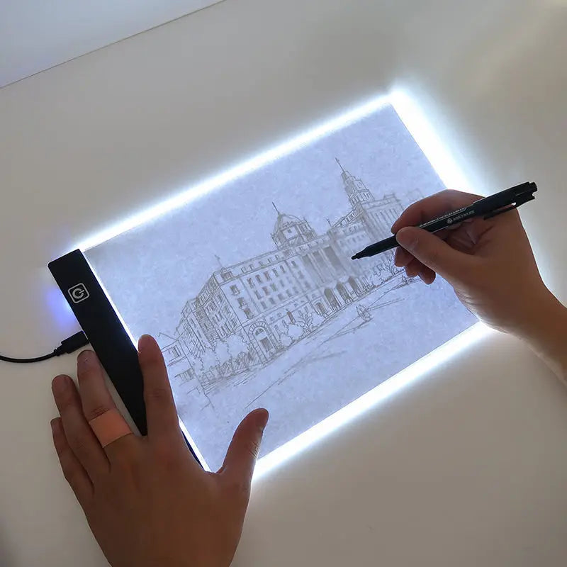 Mesa de Luz LED Transparente para Desenho e Escrita – Ideal para Arte, Estudos e Traçados Perfeitos
