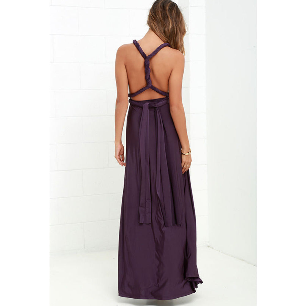 Vestido Longo Feminino Multiway Boho – Modelo Versátil com Amarrações e Caimento Elegante